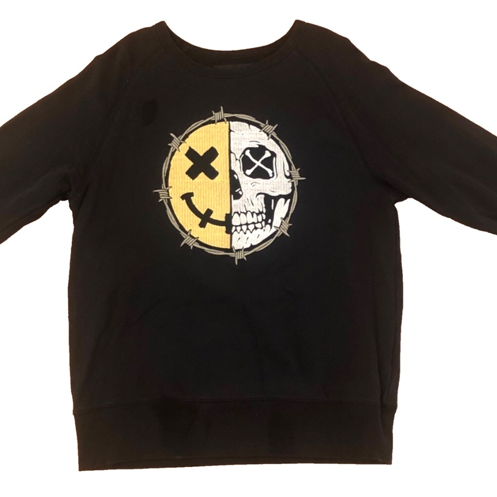 CULT of INDIVIDUALITY sz L, Black Sweatshirt "Born without Rules", 100% Cotton